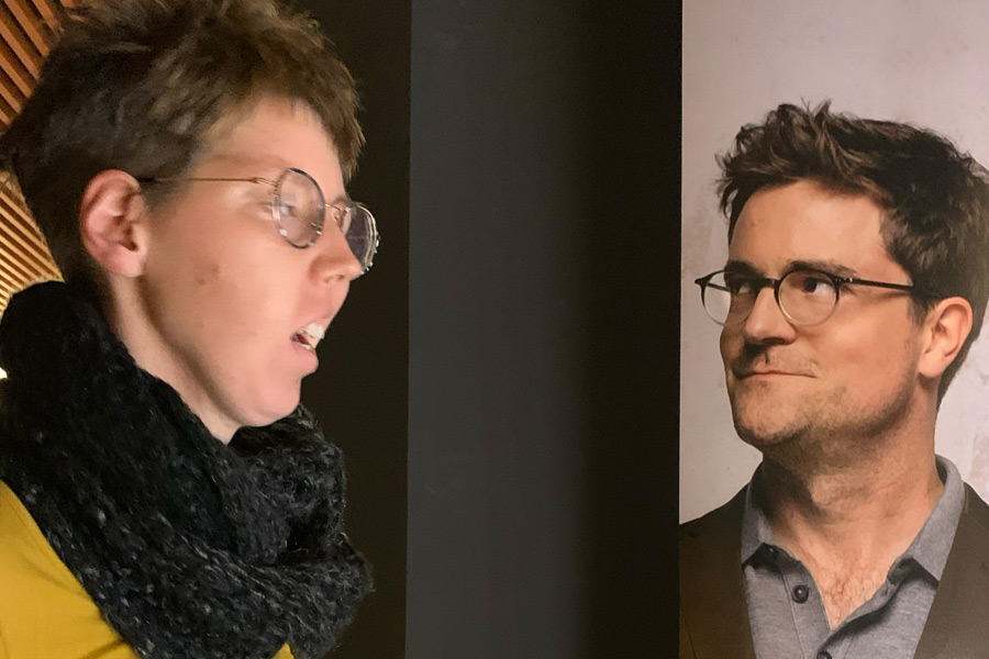 Collage - links ist Rika zu sehen, rechts Bodo Wartke.